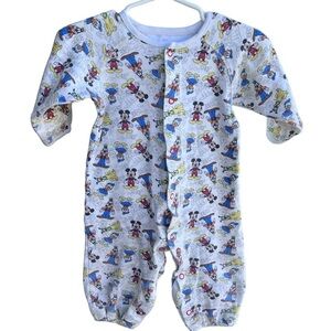 Disneyland Resort Mickey & Friends One Piece Footless Pajama 12 Mo Disney World